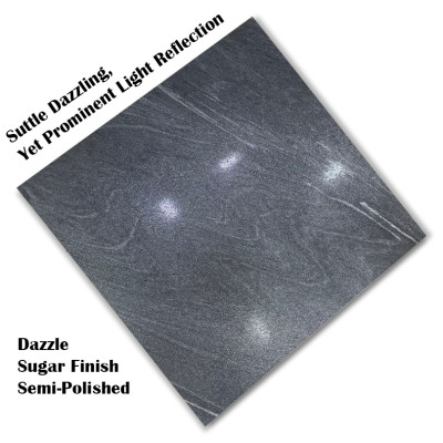 Dazzle Bonita Dark Grey Semi Polished Large Porcelain Tile RTC